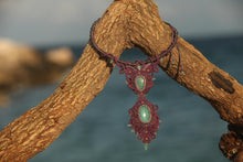 Load image into Gallery viewer, Handmade Amazonite Gemstone Macrame Sea Priestess Statement Necklace