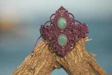 Load image into Gallery viewer, Handmade Macrame Amazonite Gemstone Sea Priestess Armlet Body Jewellery