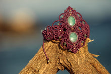 Load image into Gallery viewer, Handmade Macrame Amazonite Gemstone Sea Priestess Armlet Body Jewellery