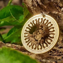 Load image into Gallery viewer, Arabic Design, Hand Cut Coin Pendant.