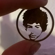 Load image into Gallery viewer, Bob Dylan, Hand Cut Coin.