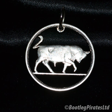 Load image into Gallery viewer, Bull, Hand Cut Coin.