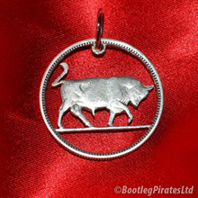 Load image into Gallery viewer, Bull, Hand Cut Coin.