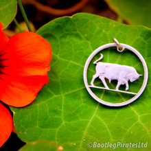 Load image into Gallery viewer, Bull, Hand Cut Coin.