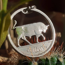 Load image into Gallery viewer, Bull, Hand Cut Coin.