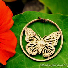 Load image into Gallery viewer, Butterfly, Hand Cut Coin.