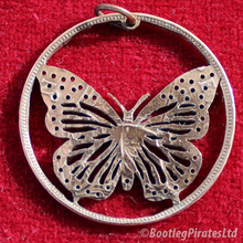 Load image into Gallery viewer, Butterfly, Hand Cut Coin.