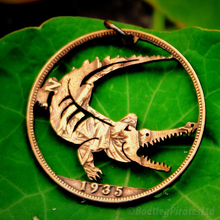 Load image into Gallery viewer, Crocodile Hand, Cut Coin.