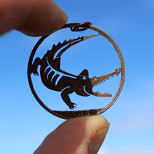 Load image into Gallery viewer, Crocodile Hand, Cut Coin.