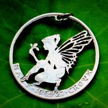 Load image into Gallery viewer, Flower Fairy, Hand Cut Coin.