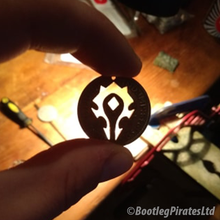 Load image into Gallery viewer, World of Warcraft. Horde, Hand Cut Coin.