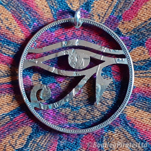 Load image into Gallery viewer, Eye of Horus, Hand Cut Coin.
