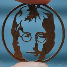 Load image into Gallery viewer, John Lennon - The Beatles - Hand Cut Coin.