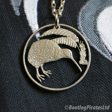 Load image into Gallery viewer, New Zealand, Kiwi Bird, Hand Cut Coin.