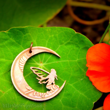 Load image into Gallery viewer, Fairy moon, Hand Cut Coin.