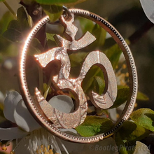 Load image into Gallery viewer, Om Symbol, Hand Cut Coin.