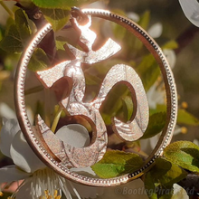 Load image into Gallery viewer, Om Symbol, Hand Cut Coin.