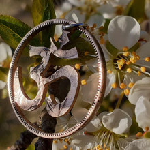 Load image into Gallery viewer, Om Symbol, Hand Cut Coin.