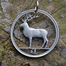 Load image into Gallery viewer, Red Deer, Hand Cut Coin.