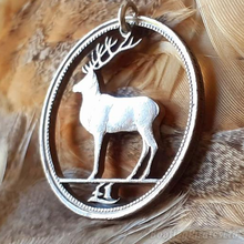 Load image into Gallery viewer, Red Deer, Hand Cut Coin.