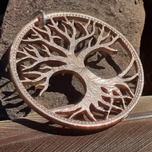 Load image into Gallery viewer, Minimalistic Tree of Life, Hand Cut Coin.