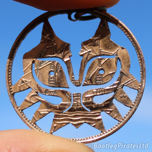 Load image into Gallery viewer, Tribal Mask, Hand Cut Coin.
