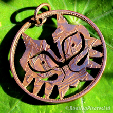 Load image into Gallery viewer, Tribal Mask, Hand Cut Coin.