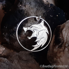 Load image into Gallery viewer, Witcher, Hand Cut Coin Pendant.
