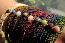 Load image into Gallery viewer, Boho Stone Bead Macrame Bracelets