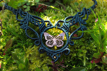 Load image into Gallery viewer, Butterfly Handcut Coin Design Forest Fairy Adjustable Macrame Necklace/Tiara