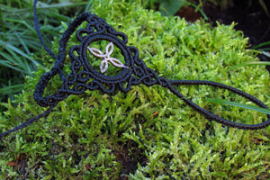 Handmade Handcut Coin Celtic Knot Design Macrame Slave Bracelet