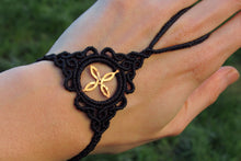 Load image into Gallery viewer, Handmade Handcut Coin Celtic Knot Design Macrame Slave Bracelet
