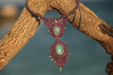 Load image into Gallery viewer, Handmade Amazonite Gemstone Macrame Sea Priestess Statement Necklace
