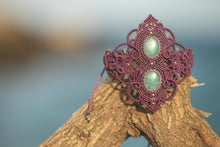 Load image into Gallery viewer, Handmade Macrame Amazonite Gemstone Sea Priestess Armlet Body Jewellery
