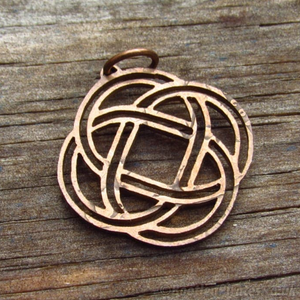 Intricate Celtic Knot, Hand Cut Coin.