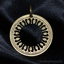 Load image into Gallery viewer, Arabic Design, Hand Cut Coin Pendant.
