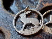 Load image into Gallery viewer, Hare, Hand Cut Coin.
