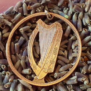 The Irish Harp, Hand Cut Coin.