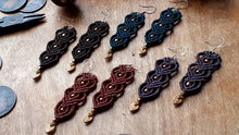 Load image into Gallery viewer, Macramé Sterling Silver Earrings - Four Colours Available
