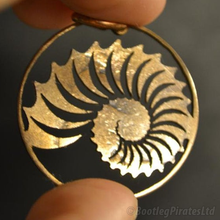 Load image into Gallery viewer, Nautilus, Hand Cut Coin.
