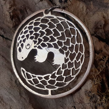 Load image into Gallery viewer, Pangolin, Hand Cut Coin.
