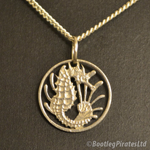 Load image into Gallery viewer, Seahorse, Hand Cut Coin.
