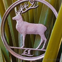 Load image into Gallery viewer, Red Deer, Hand Cut Coin.
