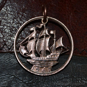 The Golden Hind, Hand Cut Coin.