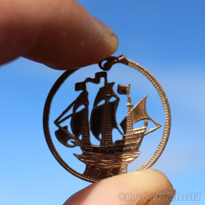 The Golden Hind, Hand Cut Coin.