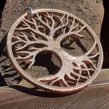 Load image into Gallery viewer, Minimalistic Tree of Life, Hand Cut Coin.
