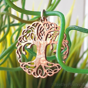 Tree of Life, Curly Leafy Version, Hand Cut Coin.