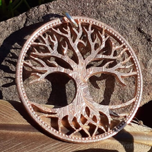 Load image into Gallery viewer, Minimalistic Tree of Life, Hand Cut Coin.
