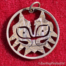 Load image into Gallery viewer, Tribal Mask, Hand Cut Coin.
