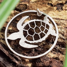 Load image into Gallery viewer, Turtle, Hand Cut Coin.
